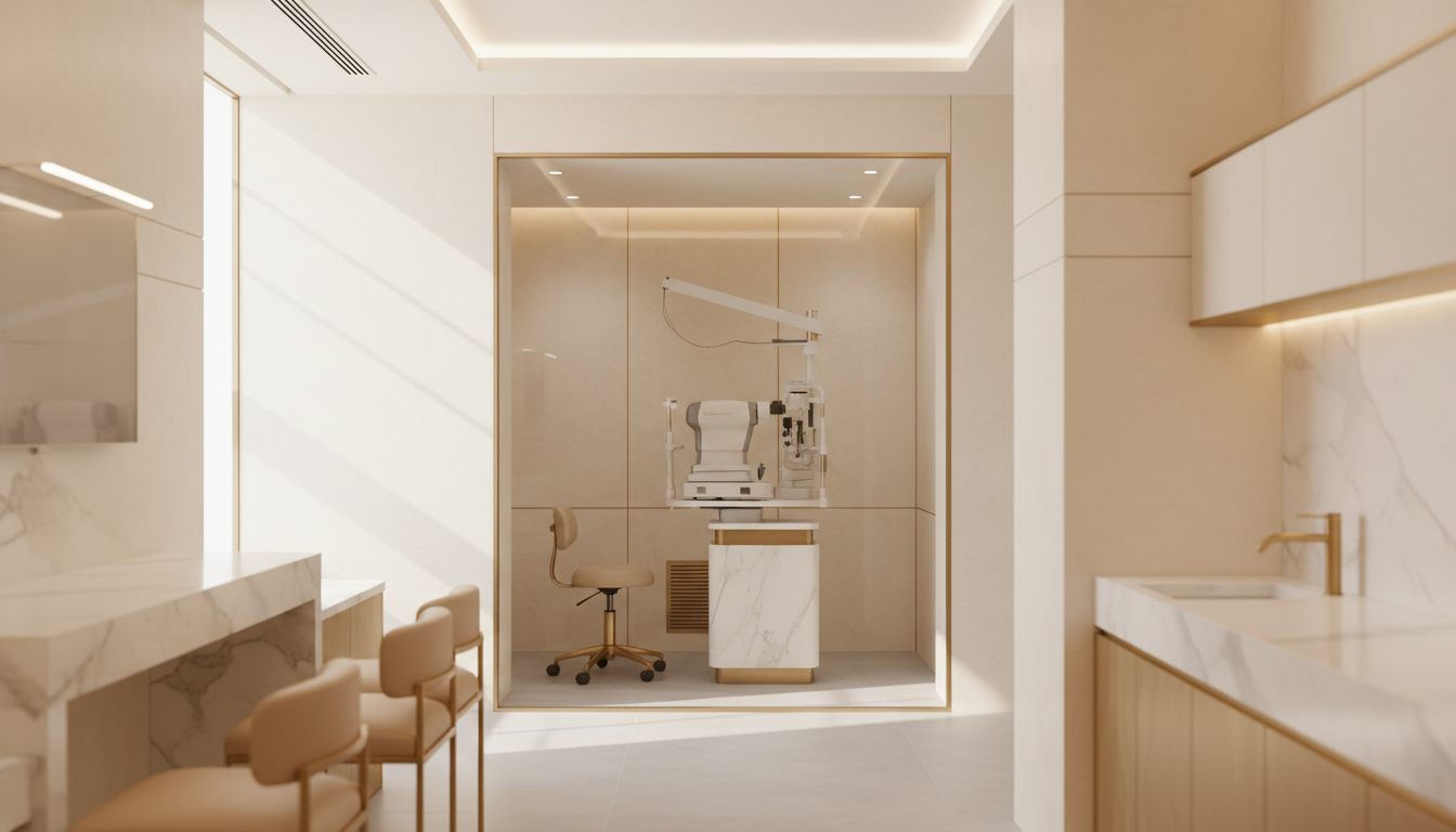 Premium ophthalmology clinic interior